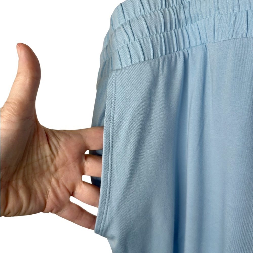 AnyBody Lounge Cozy Jersey Knit Split Cuff Joggers Size 2X Light Blue - Picture 3 of 10